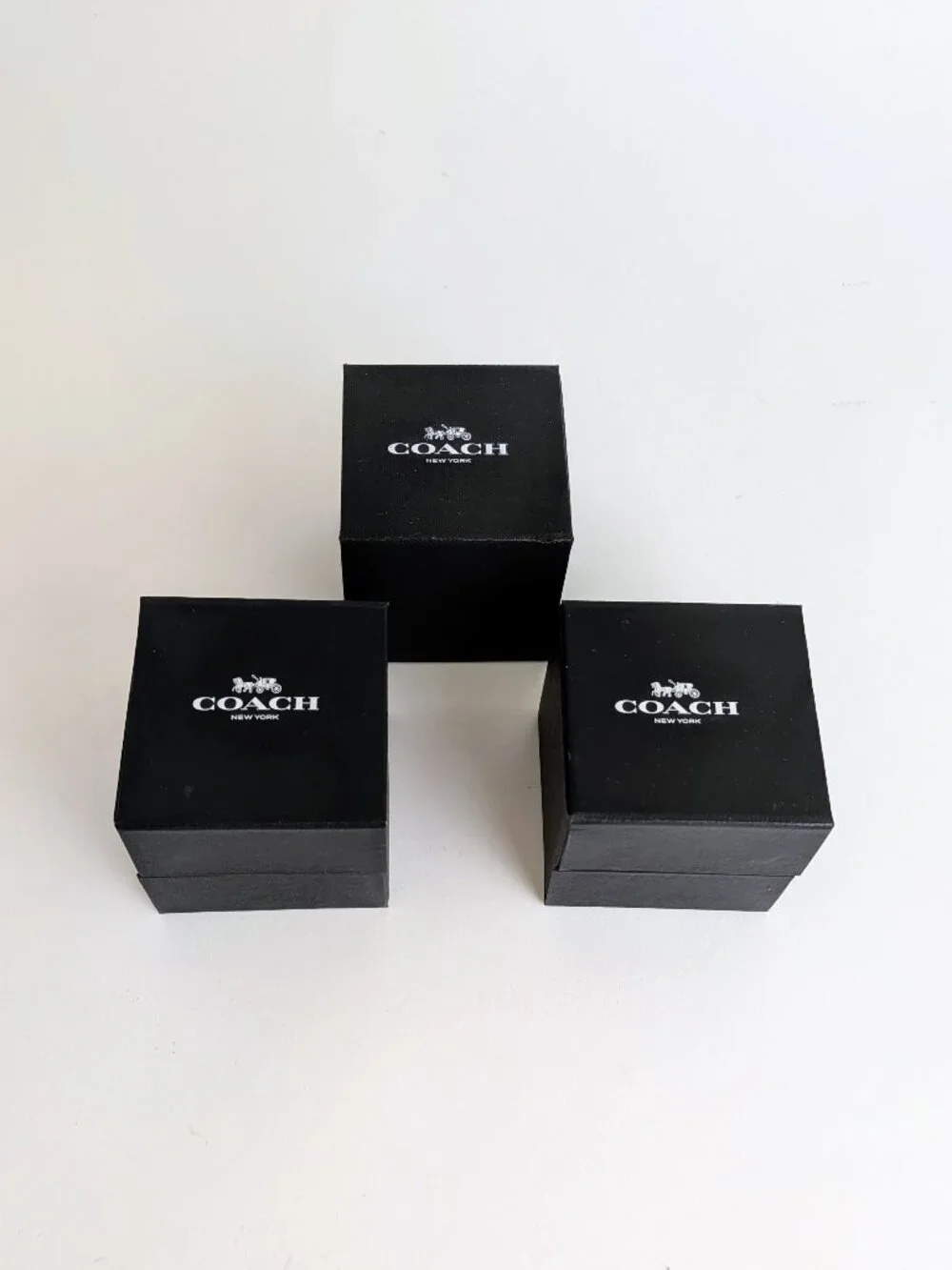 Coach Magnetic Cube Jewelry Gift Boxes - Set of 3
